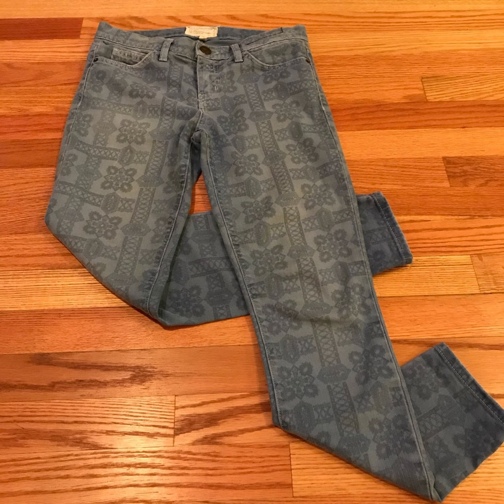 Current Elliott navy bandana jeans